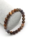 Dağ Akik (Mountain Agate) Doğal Taş Bileklik 8 mm Küre Kesim - BLK-2151
