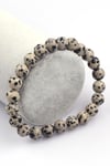 Dalmaçyalı Jasper Doğal Taş 8 mm Küre Kesim Bileklik
