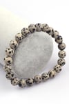 Dalmaçyalı Jasper Doğal Taş 8 mm Küre Kesim Bileklik