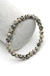 Dalmaçyalı Jasper Doğal Taş Bileklik 6 mm Küre Kesim - BLK-2189