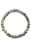 Dalmaçyalı Jasper Doğal Taş Bileklik 6 mm Küre Kesim - BLK-2189