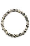 Dalmaçyalı Jasper Doğal Taş Bileklik 6 mm Küre Kesim - BLK-2189