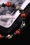 Dalmaçyalı Jasper - Red Jasper - Hematit - Kokonat Doğal Taş Tasarım Bileklik