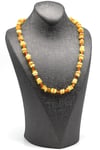 Damla Kehribar Kolye – 54 cm