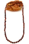 Damla Kehribar Kolye – 58 cm