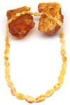 Damla Kehribar Kolye – 64 cm