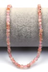 Flower Agate Doğal Taş Dizi 4 mm Küp Kesim - DZ-1486