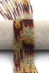Garnet-Akik Doğal Taş Dizi 2 mm Fasetli Küre Kesim - DZ-1306