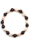 Garnet-İnci Doğal Taş Bileklik 8 mm Küre Kesim - BLK-2260