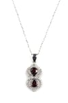 Garnet - Lal Doğal Taş 925 Ayar Gümüş Kolye