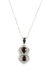 Garnet - Lal Doğal Taş 925 Ayar Gümüş Kolye