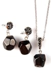 Garnet - Lal Doğal Taş Kolye – Küpe Set