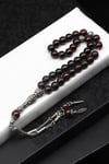 Garnet-Lal Doğal Taş Tesbih 8 mm Küre Kesim