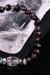 Garnet Lal - Jasper - Kristal Kuvars Doğal Taş Tasarım Bileklik