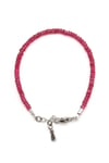 Glasfield Ruby Doğal Taş 925 Ayar Gümüş Bileklik