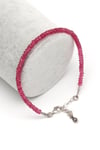 Glasfield Ruby Doğal Taş 925 Ayar Gümüş Bileklik