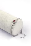 Glass Filled Ruby ( Yakut ) Doğal Taş 925 Ayar Gümüş Bileklik