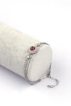 Glass Filled Ruby ( Yakut ) Doğal Taş 925 Ayar Gümüş Bileklik