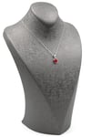 Glass Filled Ruby ( Yakut ) Doğal Taş 925 Ayar Gümüş Kolye