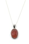 Glass Filled Ruby ( Yakut ) Doğal Taş 925 Ayar Gümüş Kolye
