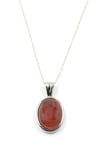 Glass Filled Ruby ( Yakut ) Doğal Taş 925 Ayar Gümüş Kolye