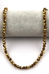 Gold Renkli Hematit Dizi 5 x 6 mm Burgulu Kesim