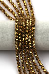 Gold Renkli Hematit Dizi 5 x 6 mm Burgulu Kesim