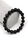 Golden Obsidyen Doğal Taş Bileklik 10 mm Fasetli Küre Kesim - BLK-2242