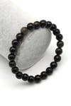 Golden Obsidyen Doğal Taş Bileklik 8 mm Fasetli Küre Kesim - BLK-2147