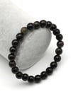 Golden Obsidyen Doğal Taş Bileklik 8 mm Fasetli Küre Kesim - BLK-2147