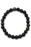 Golden Obsidyen Doğal Taş Bileklik 8 mm Fasetli Küre Kesim - BLK-2147