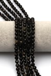 Golden Obsidyen Doğal Taş Dizi 6 mm Fasetli Küre Kesim - DZ-1005