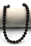 Golden Obsidyen Doğal Taş Dizi 8 mm Küre Kesim