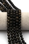 Golden Obsidyen Doğal Taş Dizi 8 mm Küre Kesim - DZ-1089