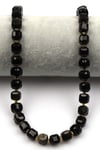 Golden Obsidyen Doğal Taş Dizi 8 mm Küp Kesim