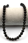Golden Obsidyen Doğal Taş Dizi 8 mm Küre Kesim