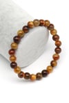 Golden Pietersite Doğal Taş Bileklik 7 mm Küre Kesim