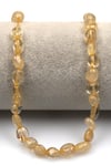 Golden Rutil Kuvars Doğal Taş Dizi 6 x 10 mm Mercimek Kesim - DZ-1277