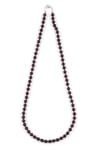 Granat-Lal Doğal Taş 6 mm Düğümlü Kolye