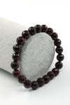 Granat-Lal Doğal Taş Bileklik 8 mm Fasetli Küre Kesim