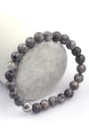 Gri Jasper Doğal Taş 8 mm Küre Kesim Bileklik