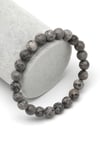Gri Jasper Doğal Taş Bileklik 8 mm Fasetli Küre Kesim - BLK-2254