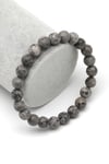 Gri Jasper Doğal Taş Bileklik 8 mm Fasetli Küre Kesim - BLK-2254