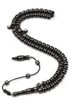 Gümüş İşlemeli Kuka Ağacı 66'lu Tesbih 8 x 7 mm Rondel Kesim - T-1749