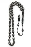 Gümüş İşlemeli Kuka Tesbih 8 x 12 mm Arpa Kesim