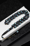 Gümüş İşlemeli Kuka Tesbih 9 x 13 mm Beyzi Kesim