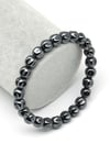 Hematit Doğal Taş Bileklik 7 mm Özel Kesim - BLK-2478