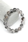 Herkimer Kuvars Doğal Taş Bileklik 12 mm Küre Kesim