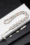 İşlemeli Kemik Tesbih 6 x 11 mm Silindir Kesim - T-1701