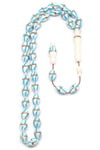 İşlemeli Kemik Tesbih 8 x 12 mm Arpa Kesim